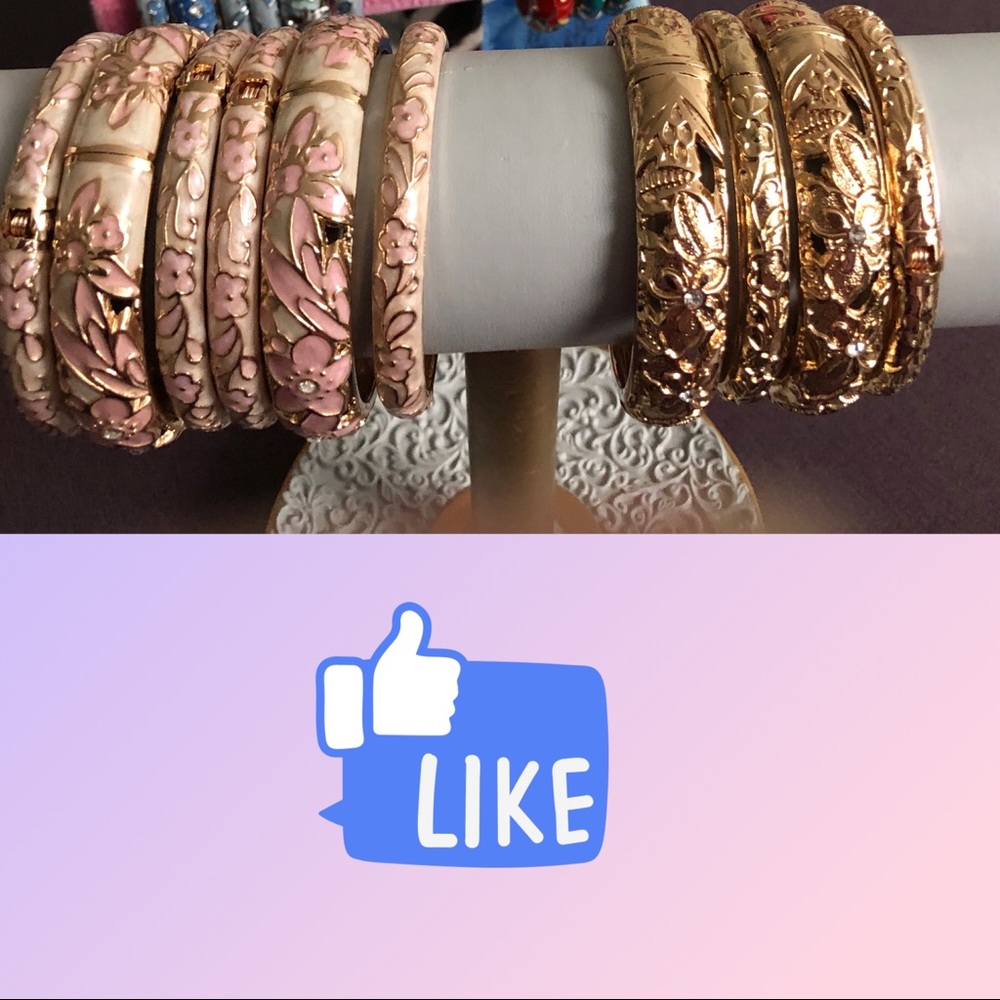 Enamel Hinge Bangles